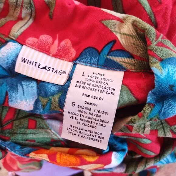 Vintage Short Sleeve Tropical Button Up Shirt Large - Picture 6 of 7